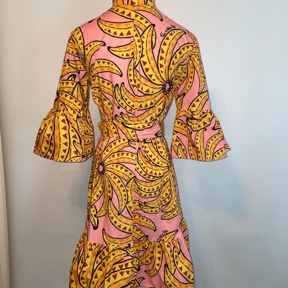 FARM Rio Pink Dress with Yellow Sunburst Print - Picture 6 of 13